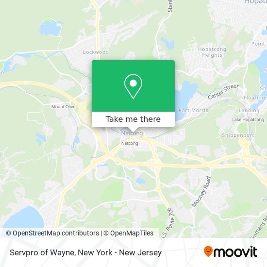 Servpro of Wayne map