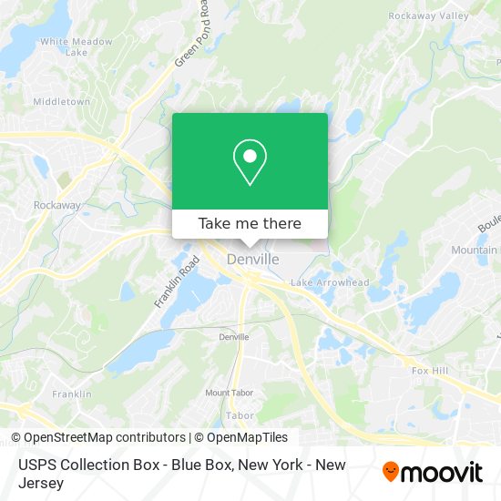 Mapa de USPS Collection Box - Blue Box