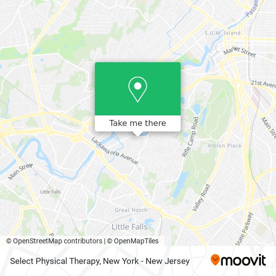 Mapa de Select Physical Therapy