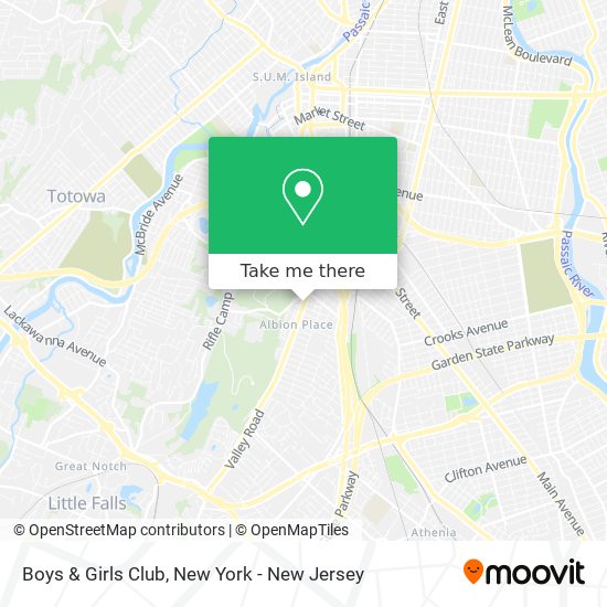 Boys & Girls Club map