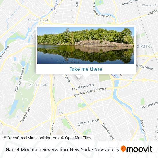 Garret Mountain Reservation map