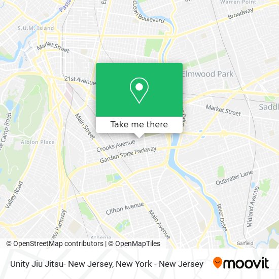 Unity Jiu Jitsu- New Jersey map