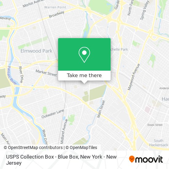 USPS Collection Box - Blue Box map