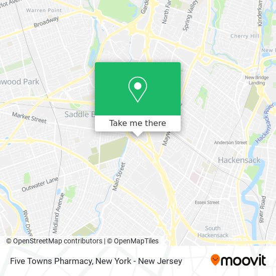 Mapa de Five Towns Pharmacy