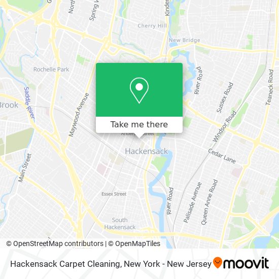 Mapa de Hackensack Carpet Cleaning