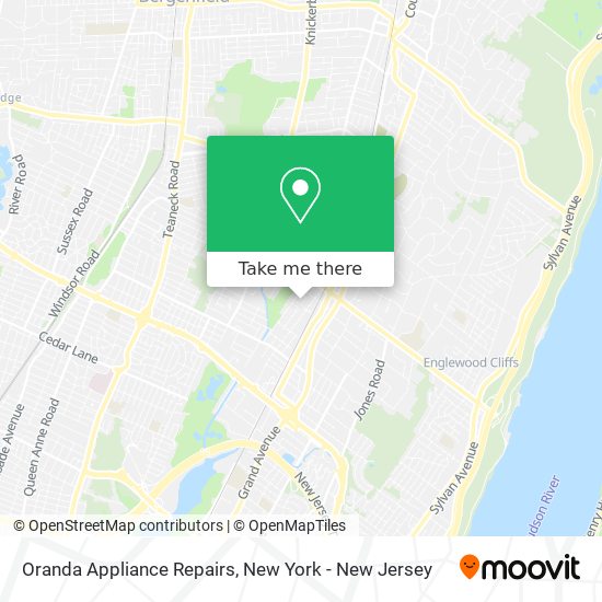 Oranda Appliance Repairs map