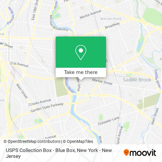 USPS Collection Box - Blue Box map