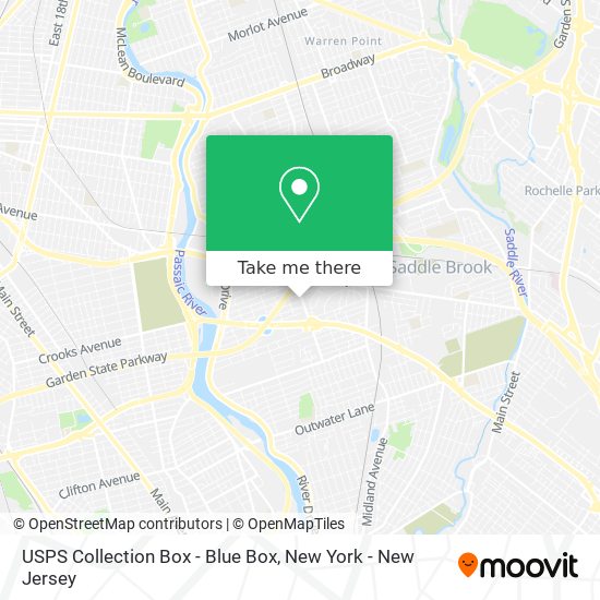 USPS Collection Box - Blue Box map