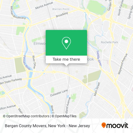 Bergen County Movers map