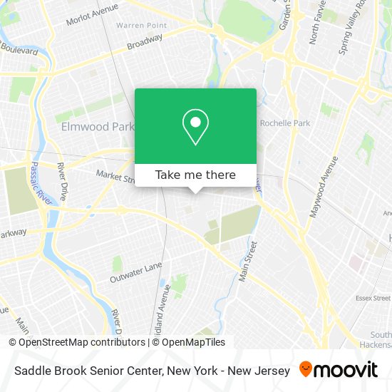 Saddle Brook Senior Center map