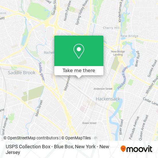 Mapa de USPS Collection Box - Blue Box