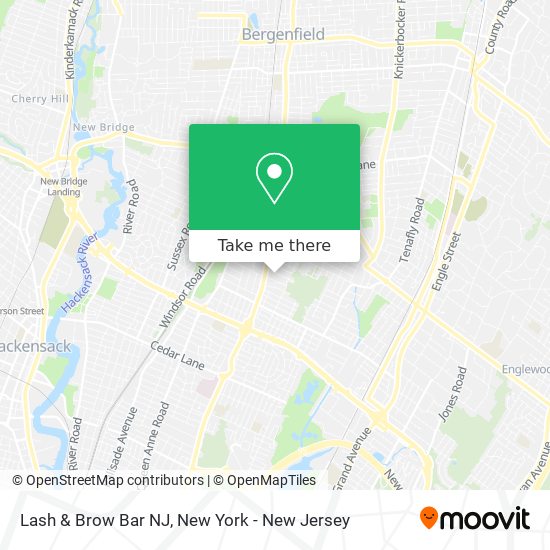 Lash & Brow Bar NJ map