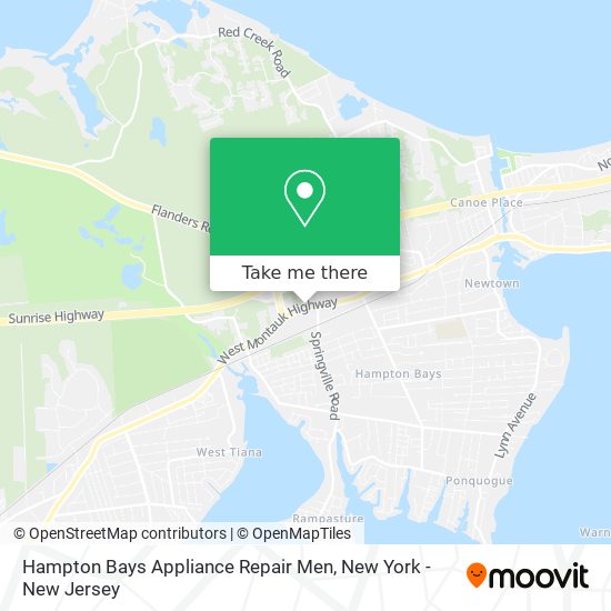 Hampton Bays Appliance Repair Men map