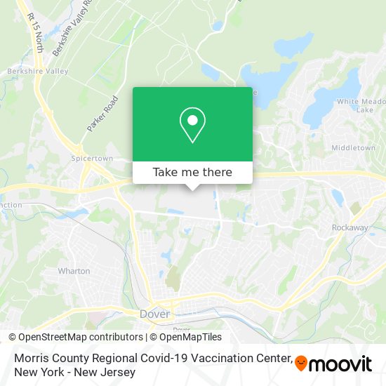 Mapa de Morris County Regional Covid-19 Vaccination Center