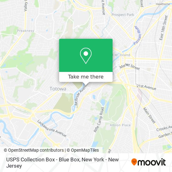 USPS Collection Box - Blue Box map