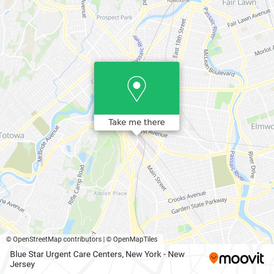 Mapa de Blue Star Urgent Care Centers