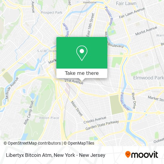 Mapa de Libertyx Bitcoin Atm