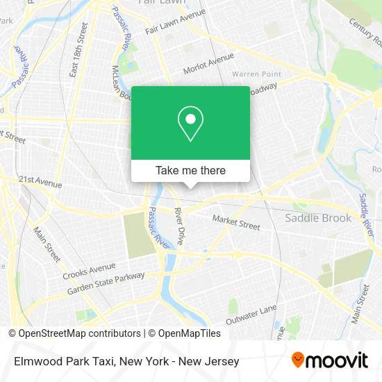 Elmwood Park Taxi map