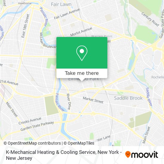 K-Mechanical Heating & Cooling Service map