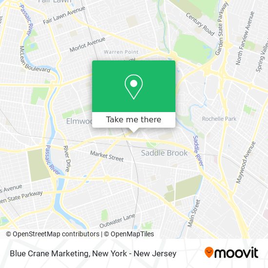 Blue Crane Marketing map