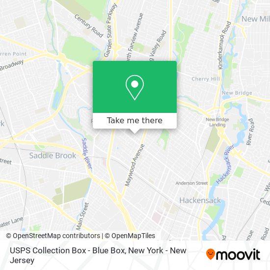 USPS Collection Box - Blue Box map