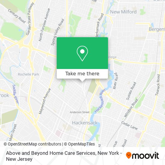 Above and Beyond Home Care Services map