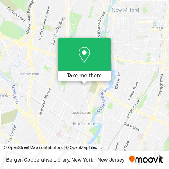 Bergen Cooperative Library map