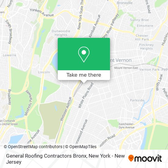 General Roofing Contractors Bronx map