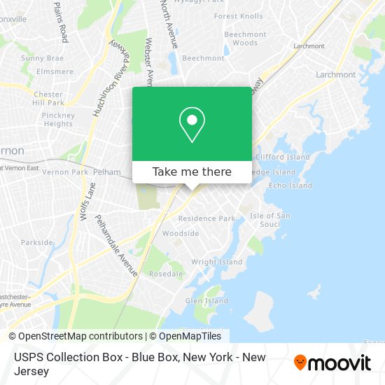 USPS Collection Box - Blue Box map