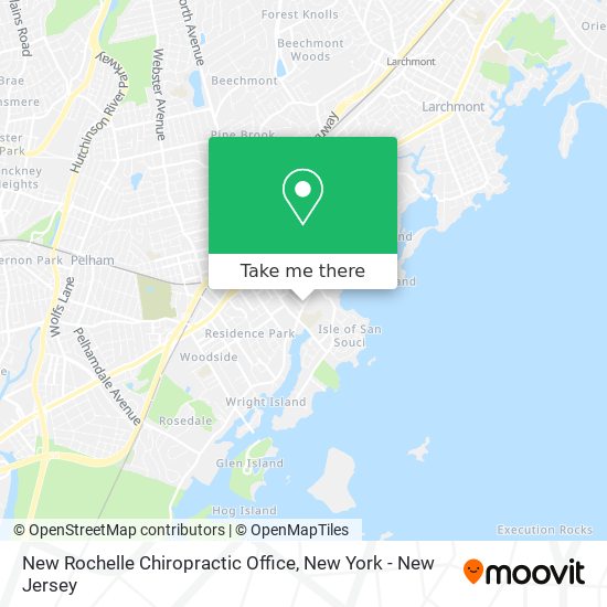 New Rochelle Chiropractic Office map