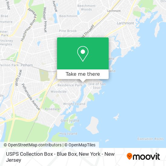 USPS Collection Box - Blue Box map