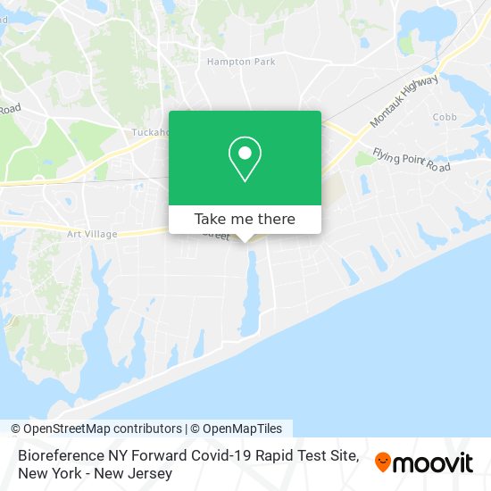 Mapa de Bioreference NY Forward Covid-19 Rapid Test Site