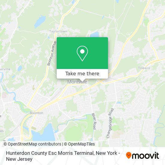 Mapa de Hunterdon County Esc Morris Terminal