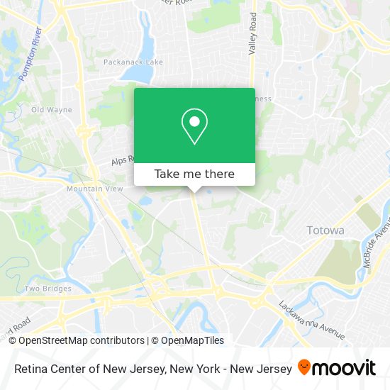 Retina Center of New Jersey map