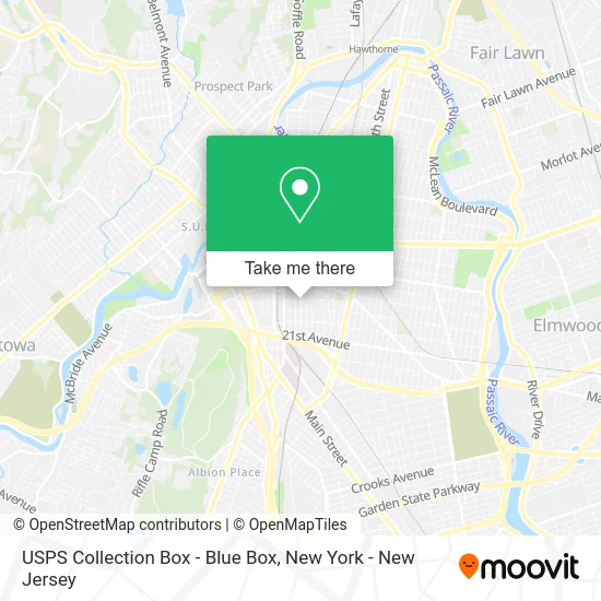 USPS Collection Box - Blue Box map
