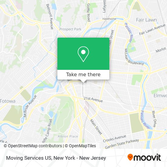 Moving Services US map