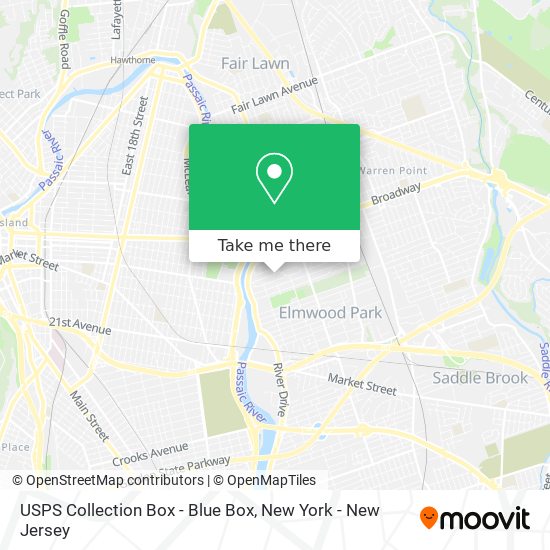 USPS Collection Box - Blue Box map