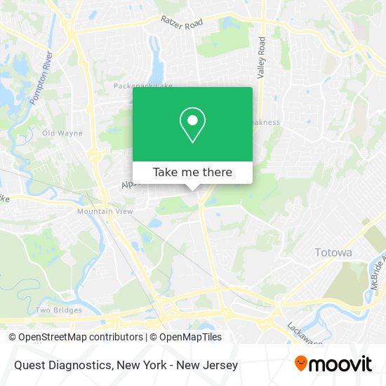 Quest Diagnostics map