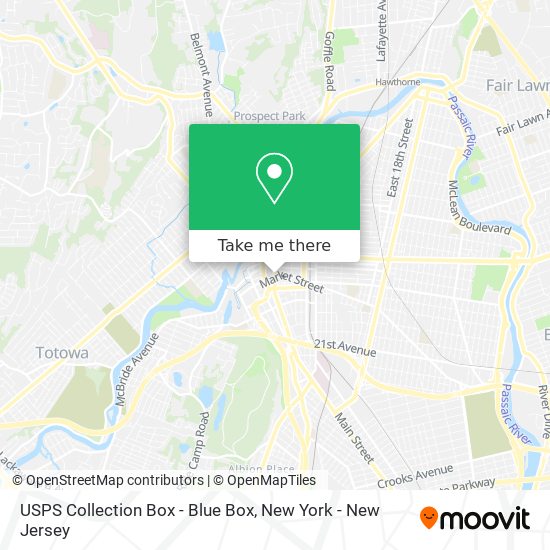 USPS Collection Box - Blue Box map