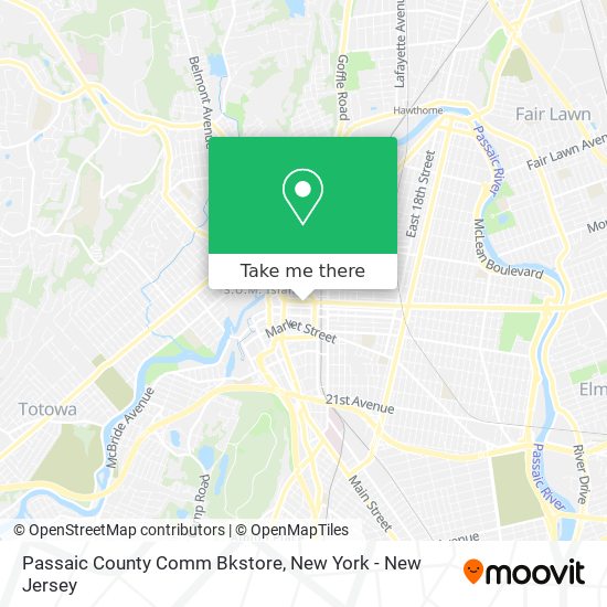 Mapa de Passaic County Comm Bkstore