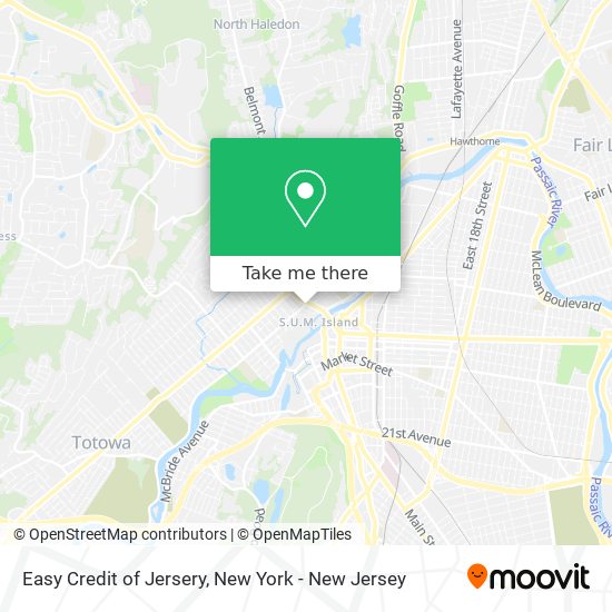 Easy Credit of Jersery map