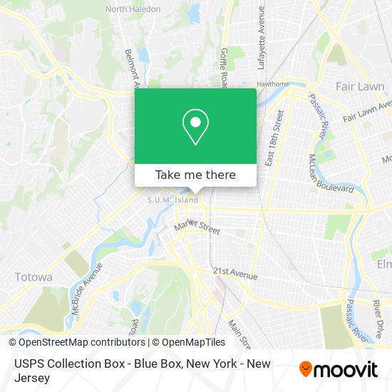 USPS Collection Box - Blue Box map