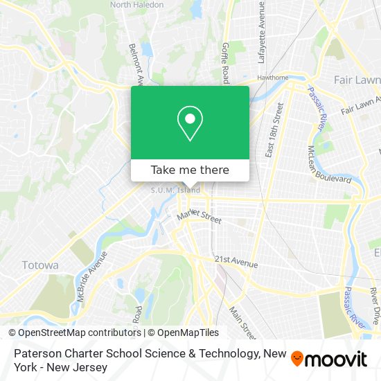Mapa de Paterson Charter School Science & Technology