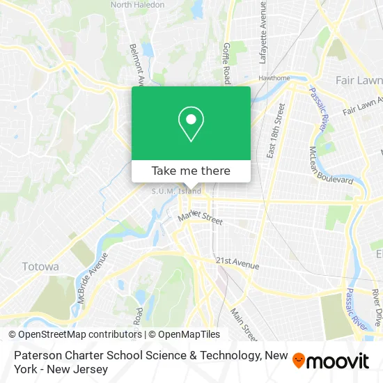 Paterson Charter School Science & Technology map