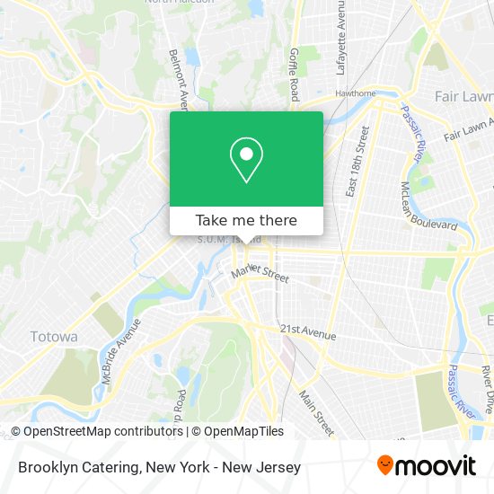 Brooklyn Catering map