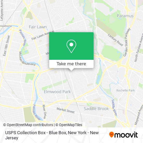 USPS Collection Box - Blue Box map