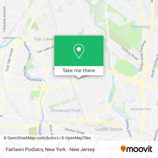 Fairlawn Podiatry map