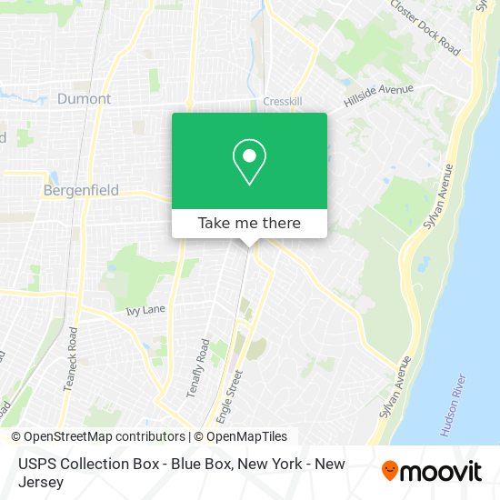 Mapa de USPS Collection Box - Blue Box