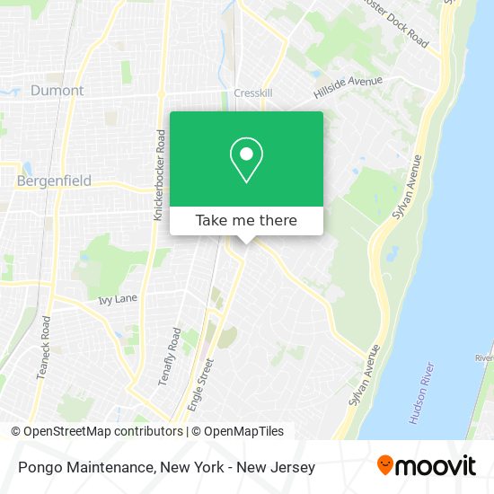 Pongo Maintenance map
