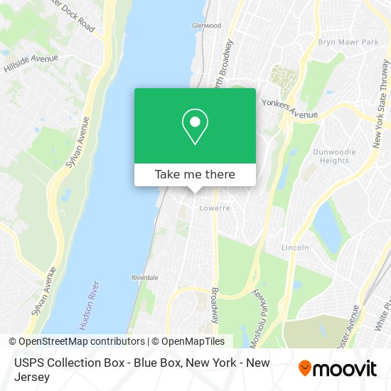 Mapa de USPS Collection Box - Blue Box